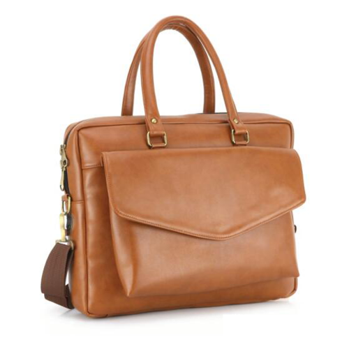 Leather Gold Bag | Front open