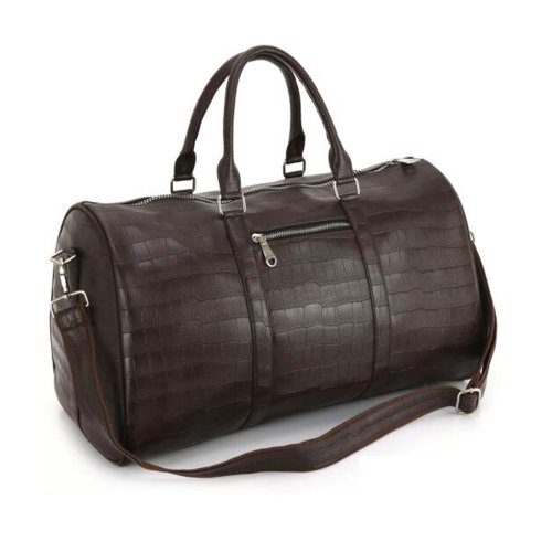 Duffle Elite Leather bag in brown color for office