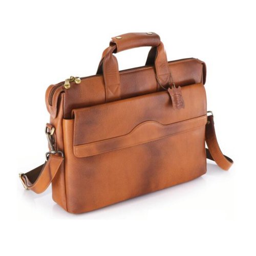 2 tone leather office bag