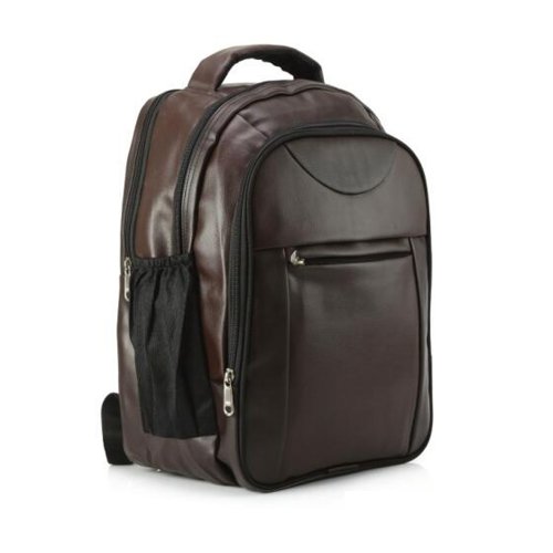 Leather brown backpack