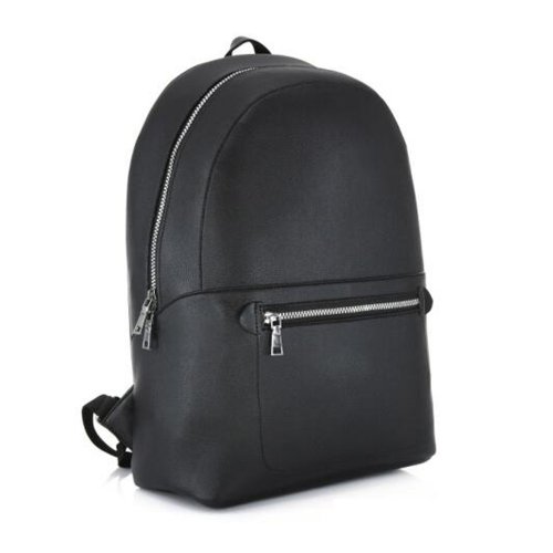 Leather black backpack
