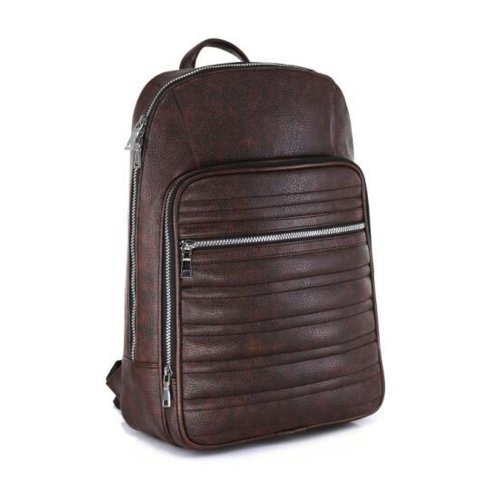 Leather brown backpack 2
