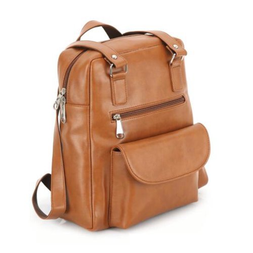 Leather brown backpack 3