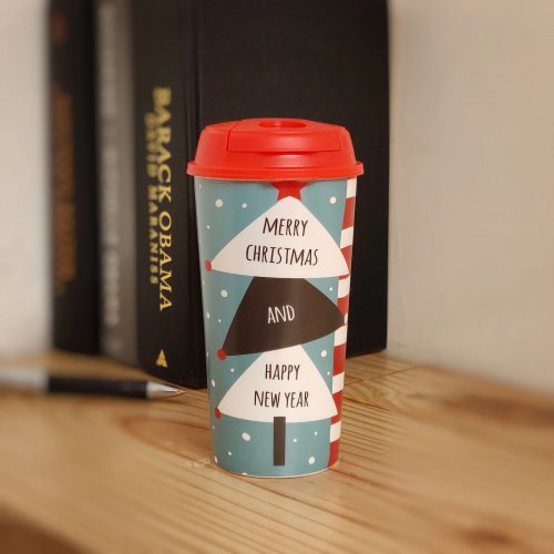 Merry Christmas & Happy New Year sipper & Coffee cup - Christmas Gift