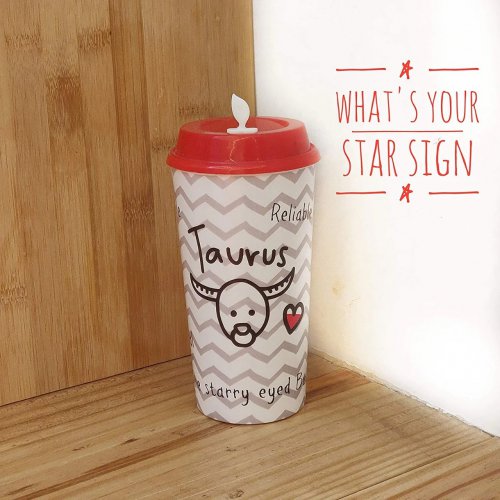 Taurus Sun Sign Sipper & Coffee Cup - Zodiac Cups