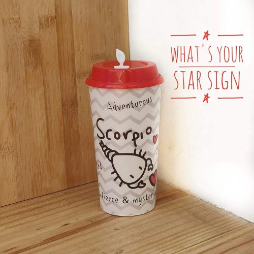 Scorpio Sun Sign Sipper & Coffee Cup - Zodiac Cups